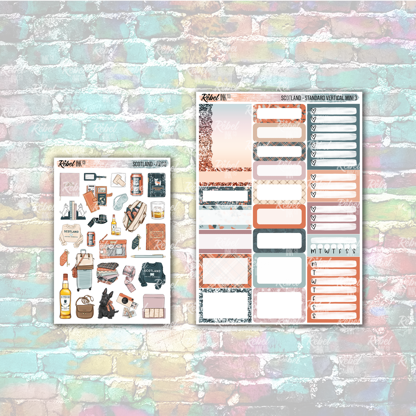 Scotland - Standard Vertical Planner Mini Sticker Kit