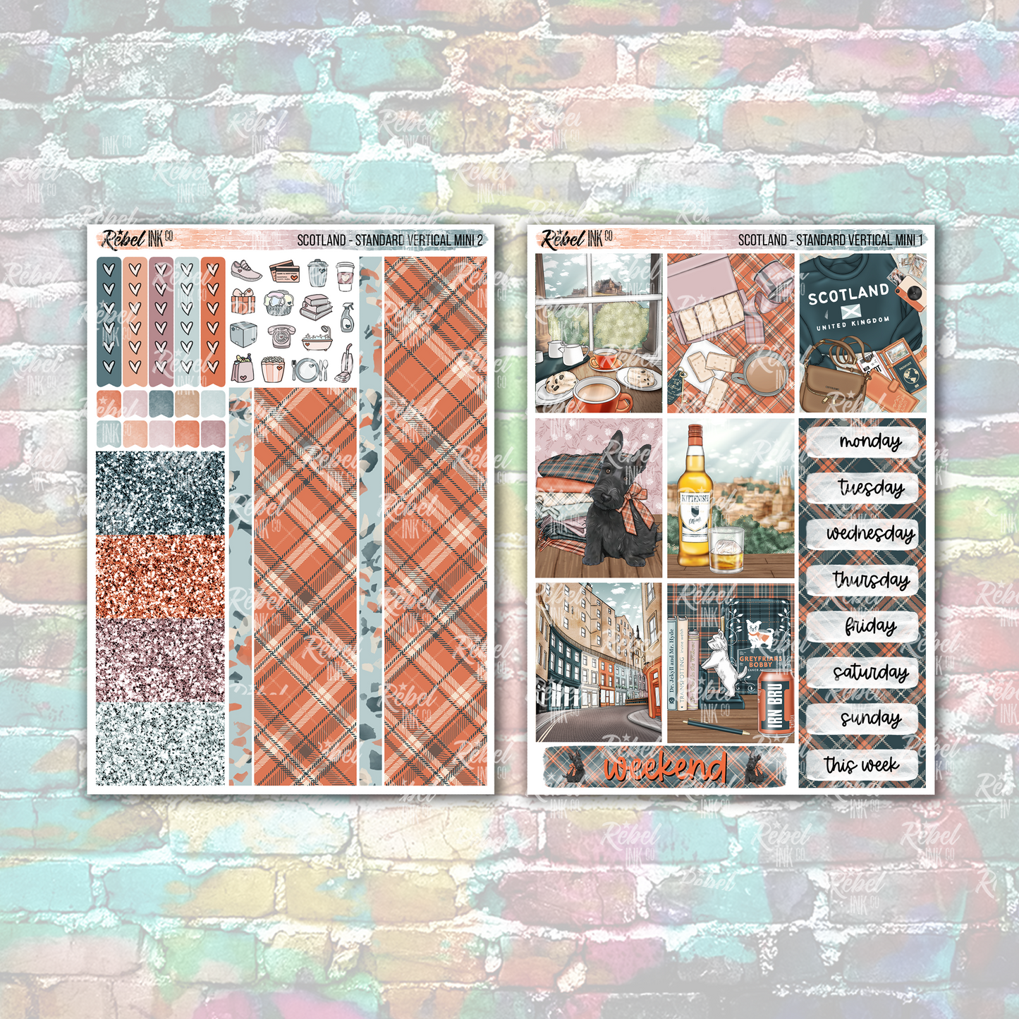 Scotland - Standard Vertical Planner Mini Sticker Kit