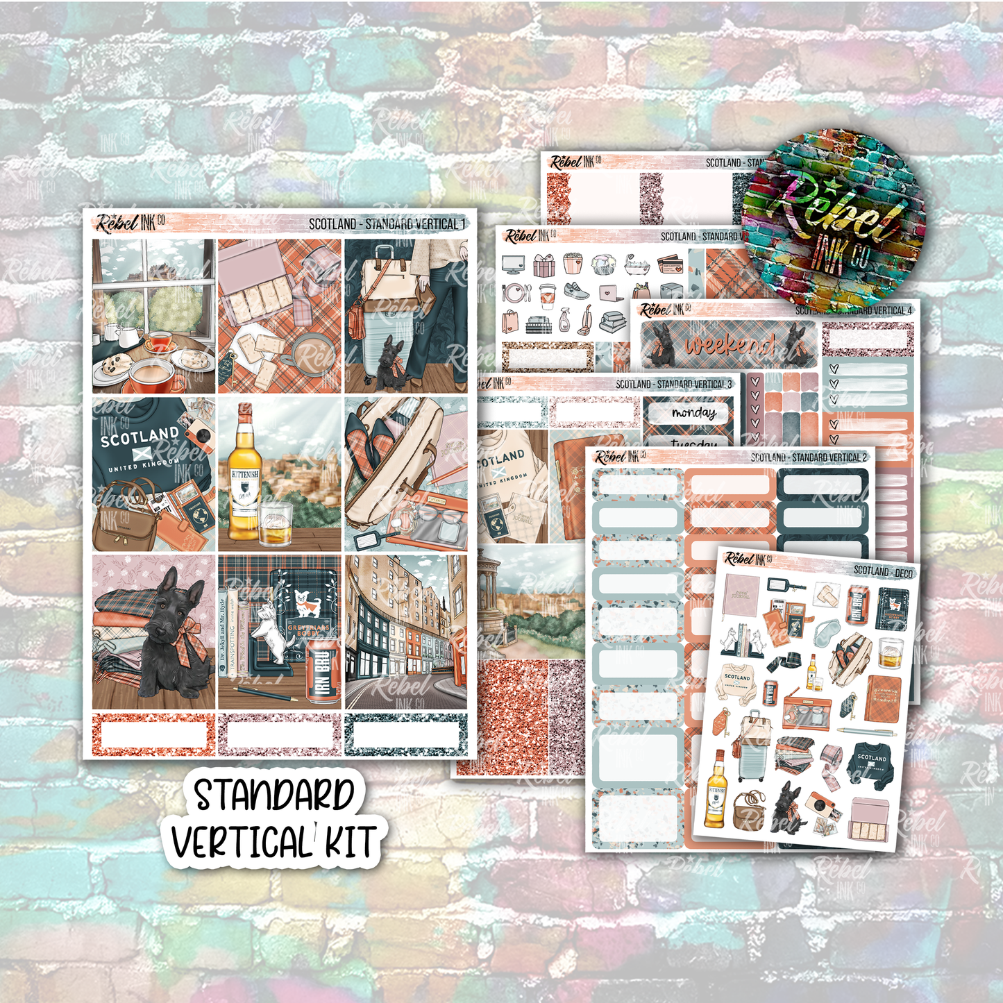 Scotland - Standard Vertical Planner Sticker Kit