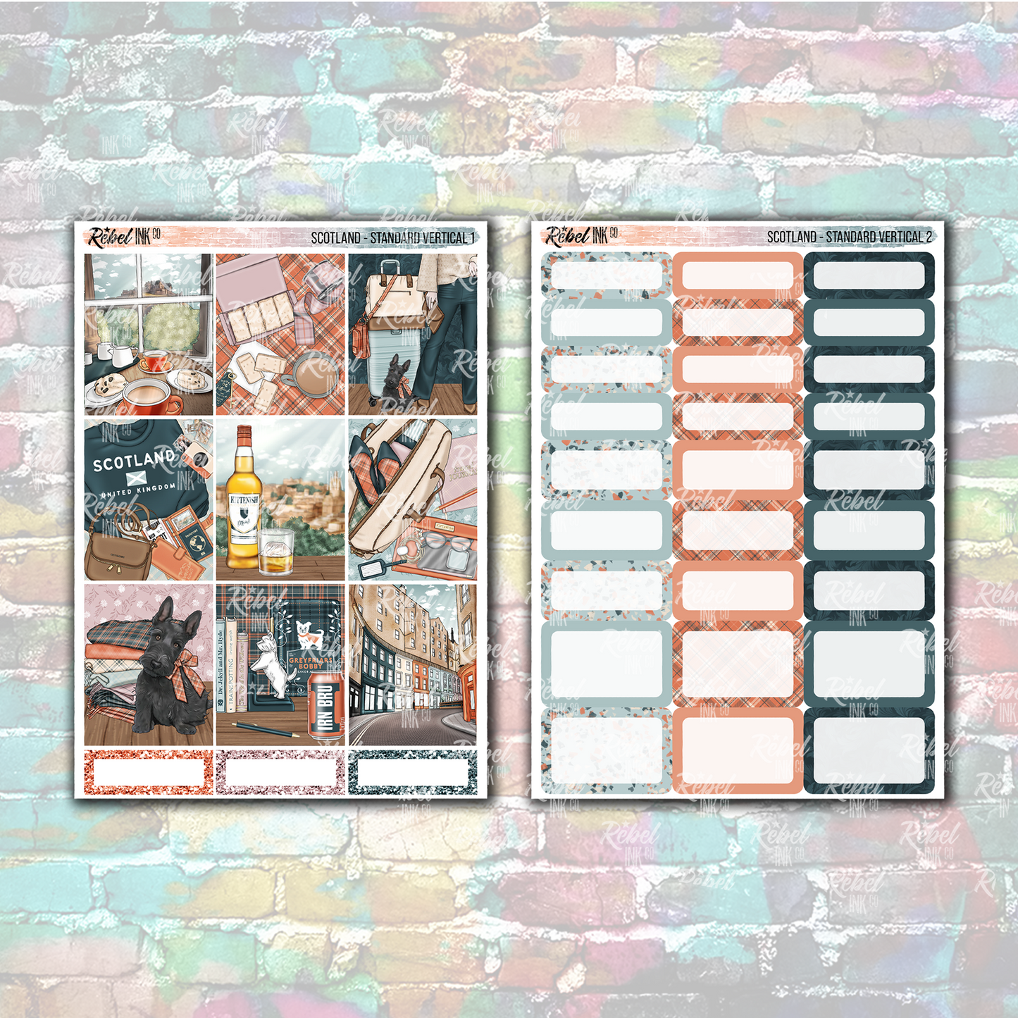 Scotland - Standard Vertical Planner Sticker Kit