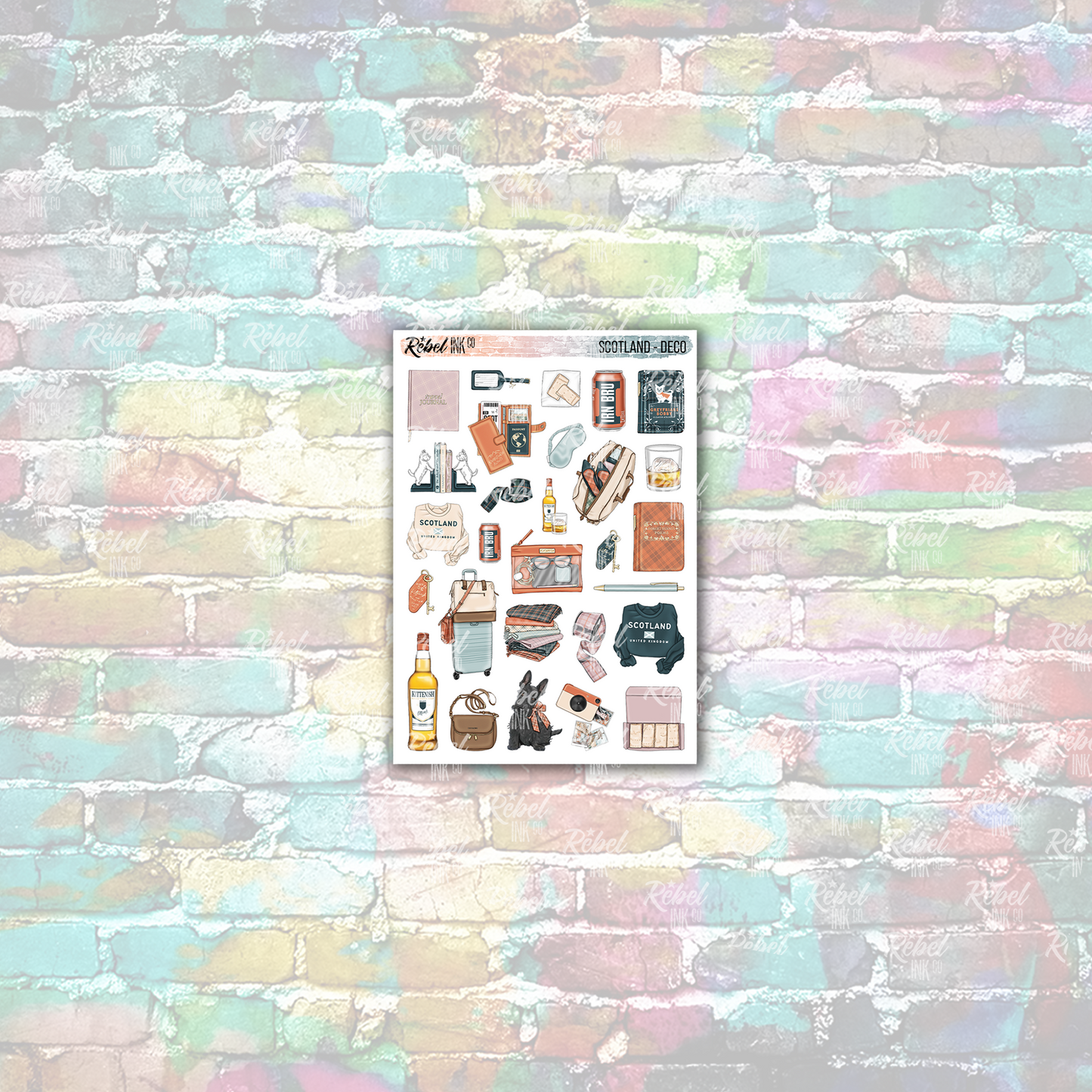 Scotland - Standard Vertical Planner Sticker Kit
