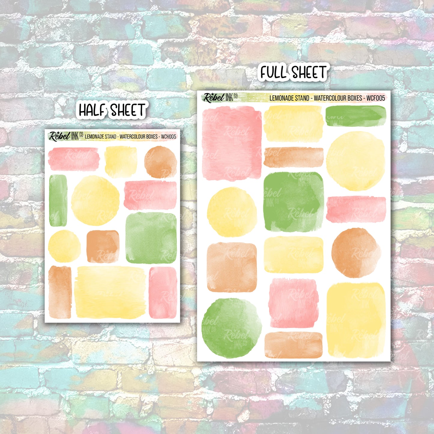Lemonade Stand - Multi Watercolour Boxes