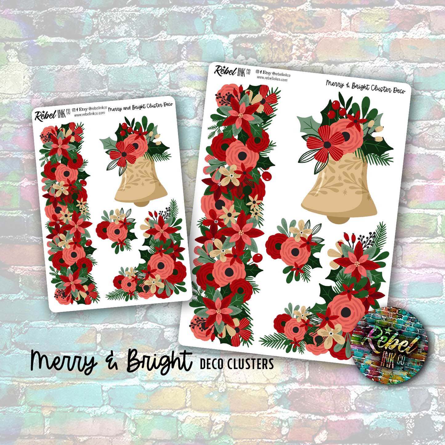 Merry & Bright - Standard Vertical Planner Sticker Kit