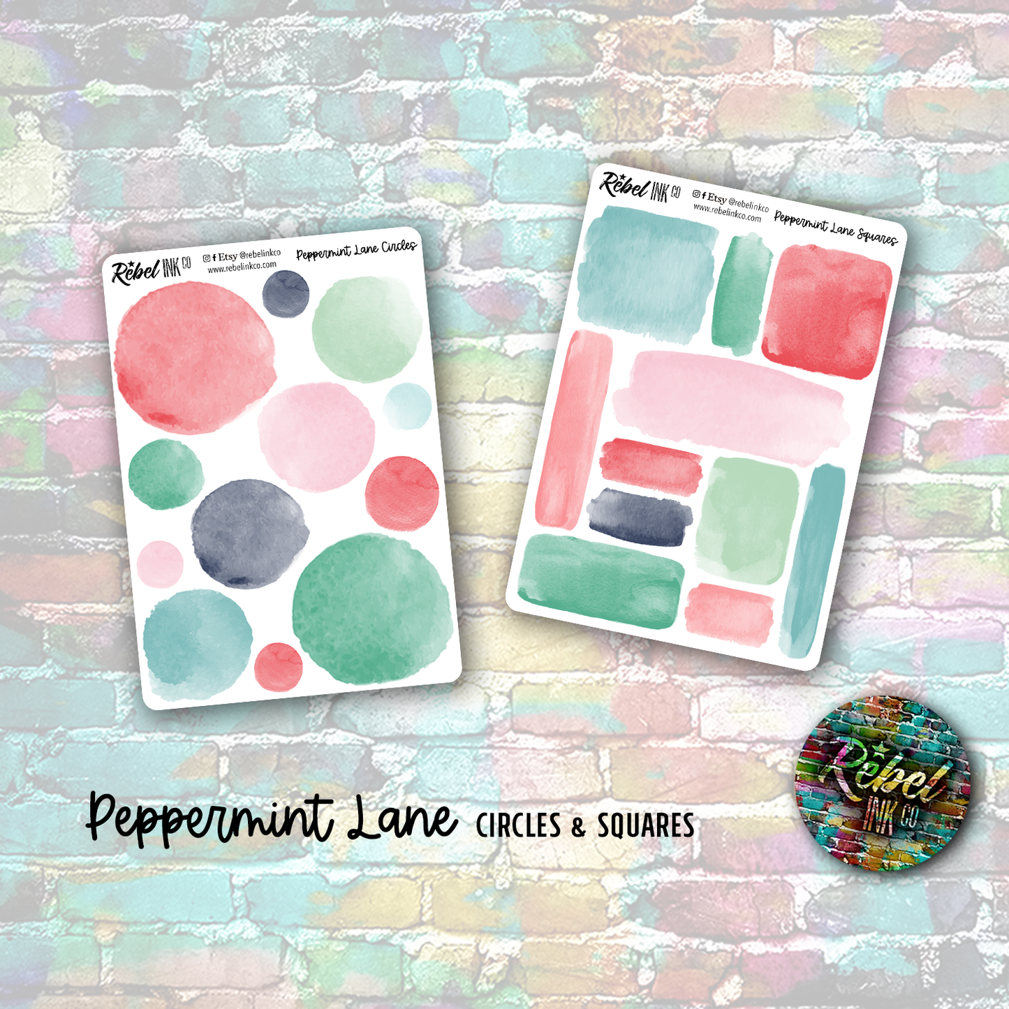 Peppermint Lane - Standard Vertical Planner Sticker Kit