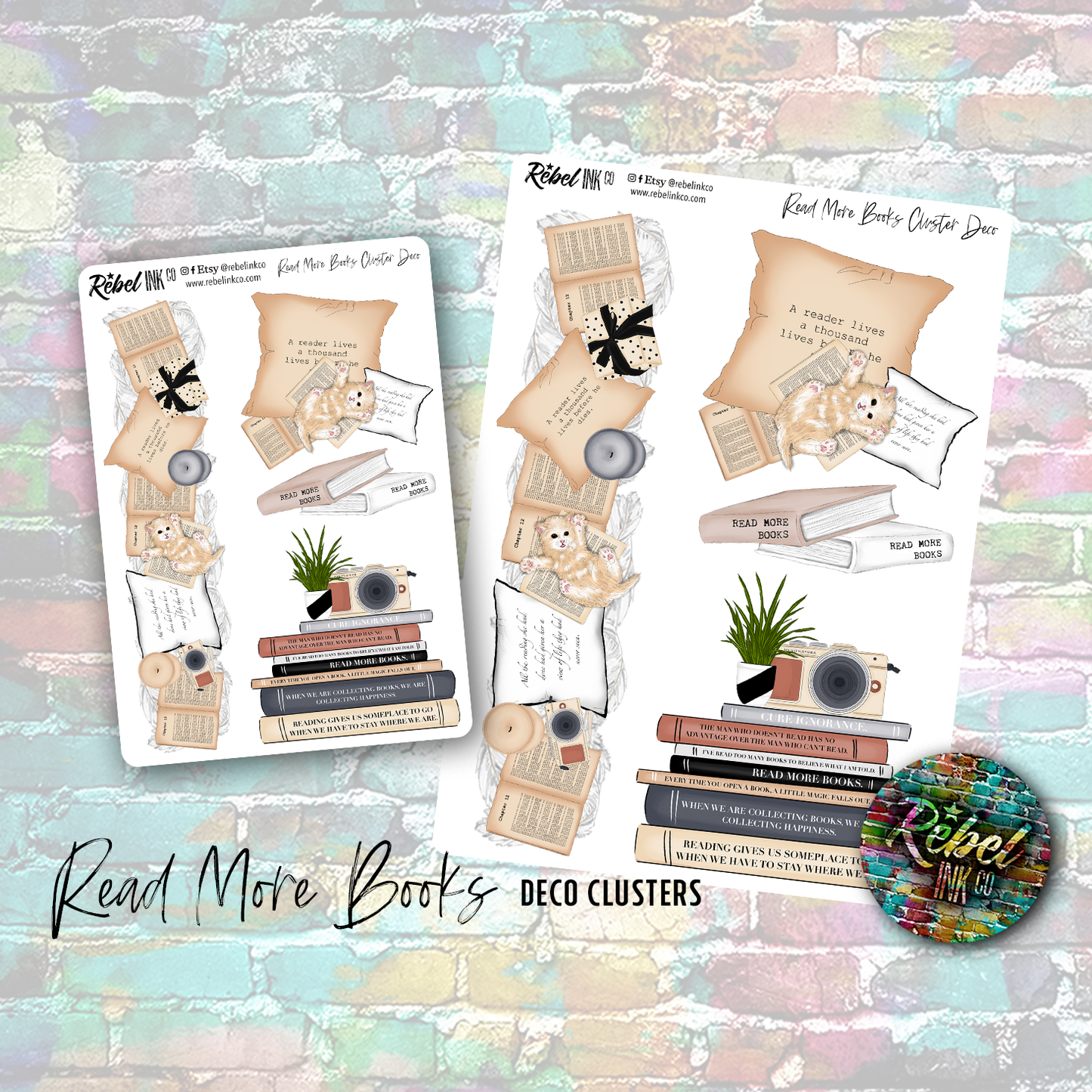 Read More Books - Standard Vertical Planner Sticker Kit