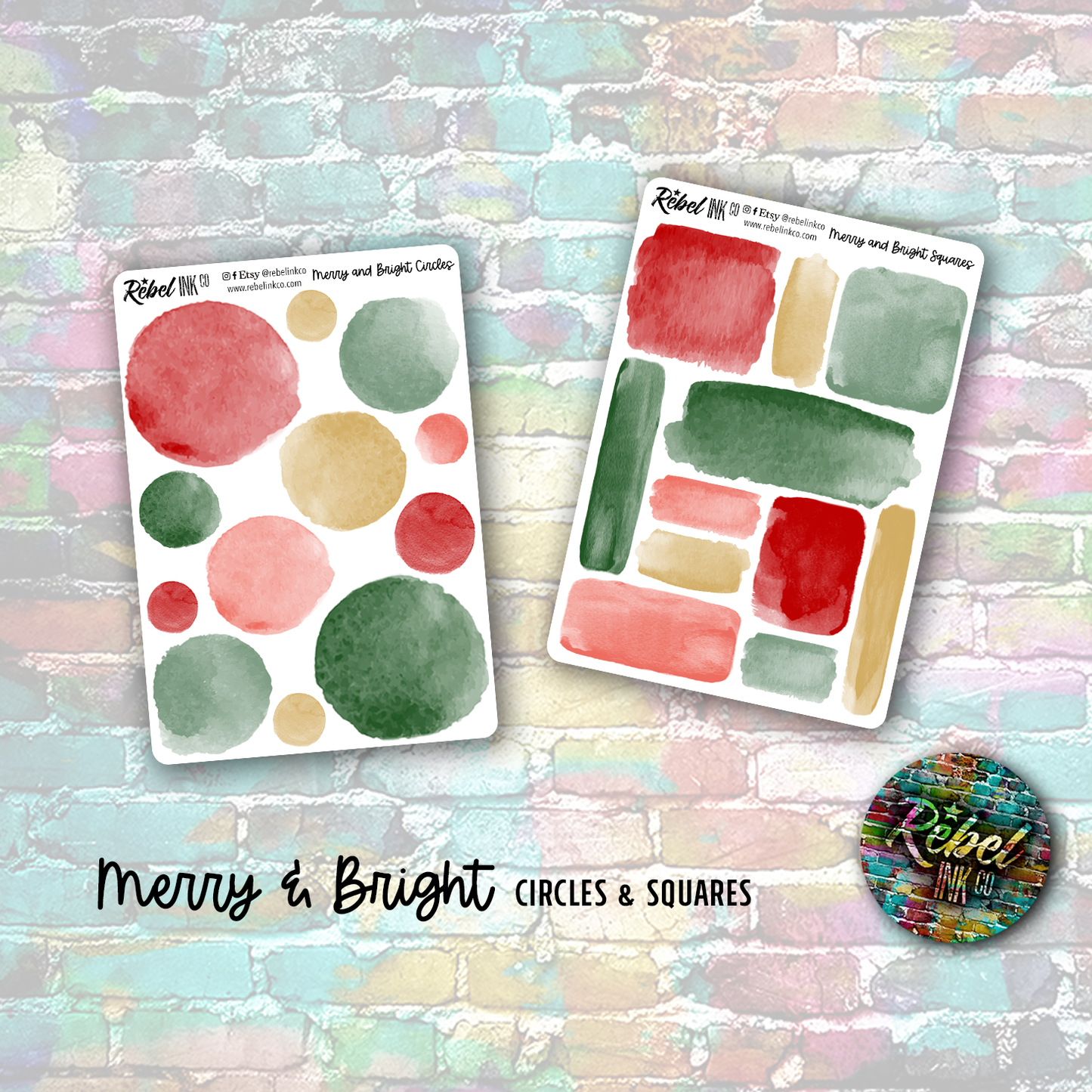 Merry & Bright - Standard Vertical Planner Sticker Kit