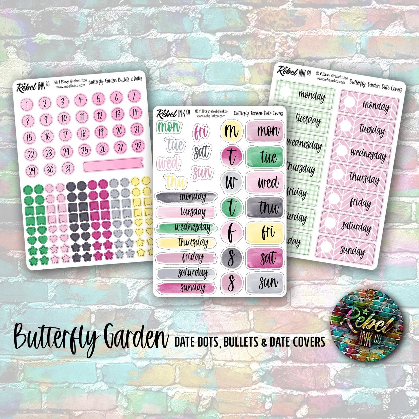 Butterfly Garden - Date Dots & Bullets and Date Covers