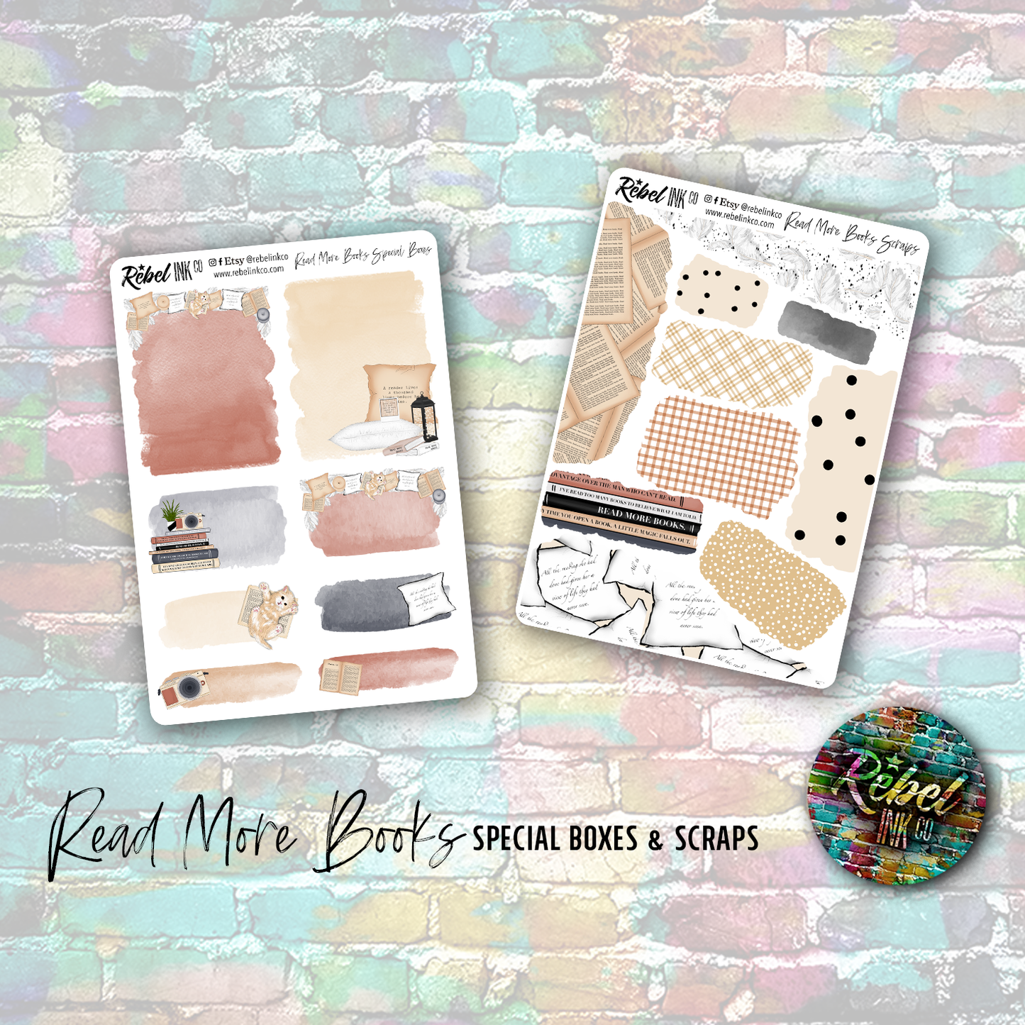 Read More Books - Standard Vertical Planner Sticker Kit