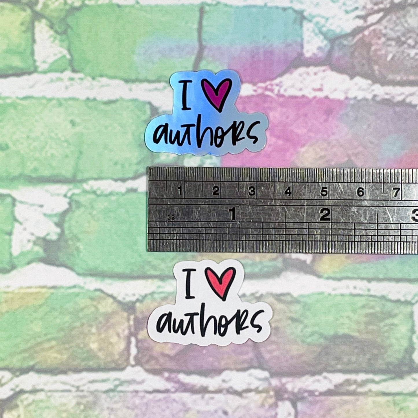 I Heart Authors - Small Vinyl Diecut Sticker