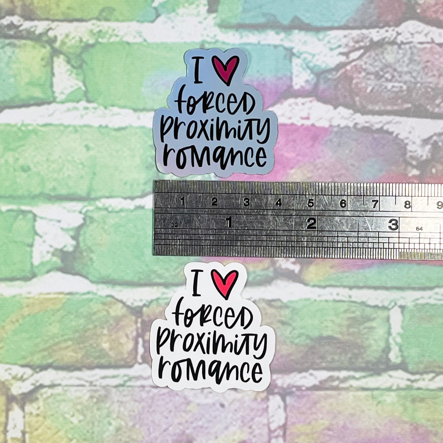 I Heart Forced Proximity Romance - Small Vinyl Diecut Sticker