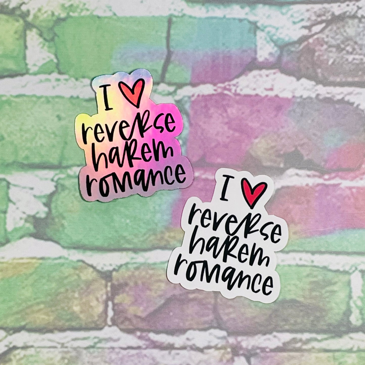 I Heart Reverse Harem Romance - Small Vinyl Diecut Sticker