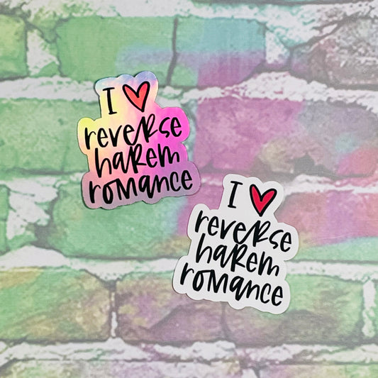I Heart Reverse Harem Romance - Small Vinyl Diecut Sticker