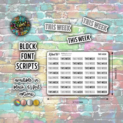 This Week Script Stickers
