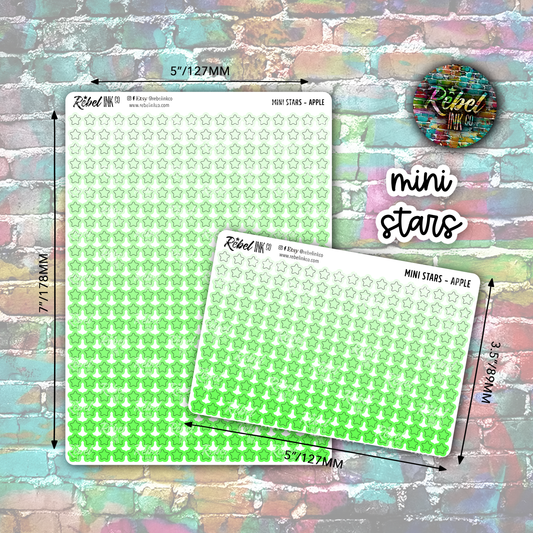 Mini Star Stickers - Apple Ombre