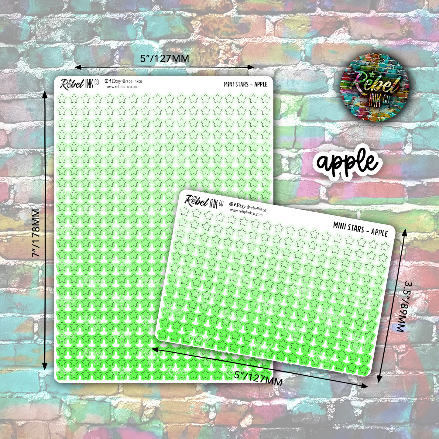 Mini Star Stickers - Half Sheet Rainbow Value Pack