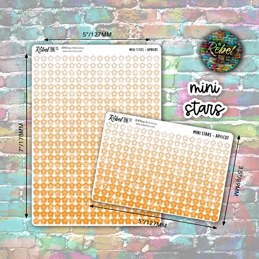 Mini Star Stickers - Apricot Ombre