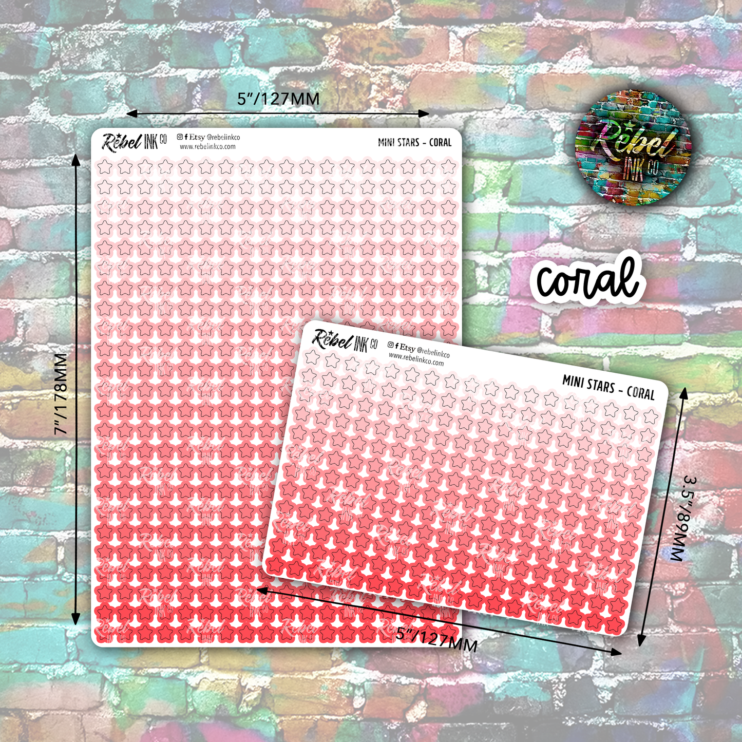 Mini Star Stickers - Full Sheet Rainbow Value Pack