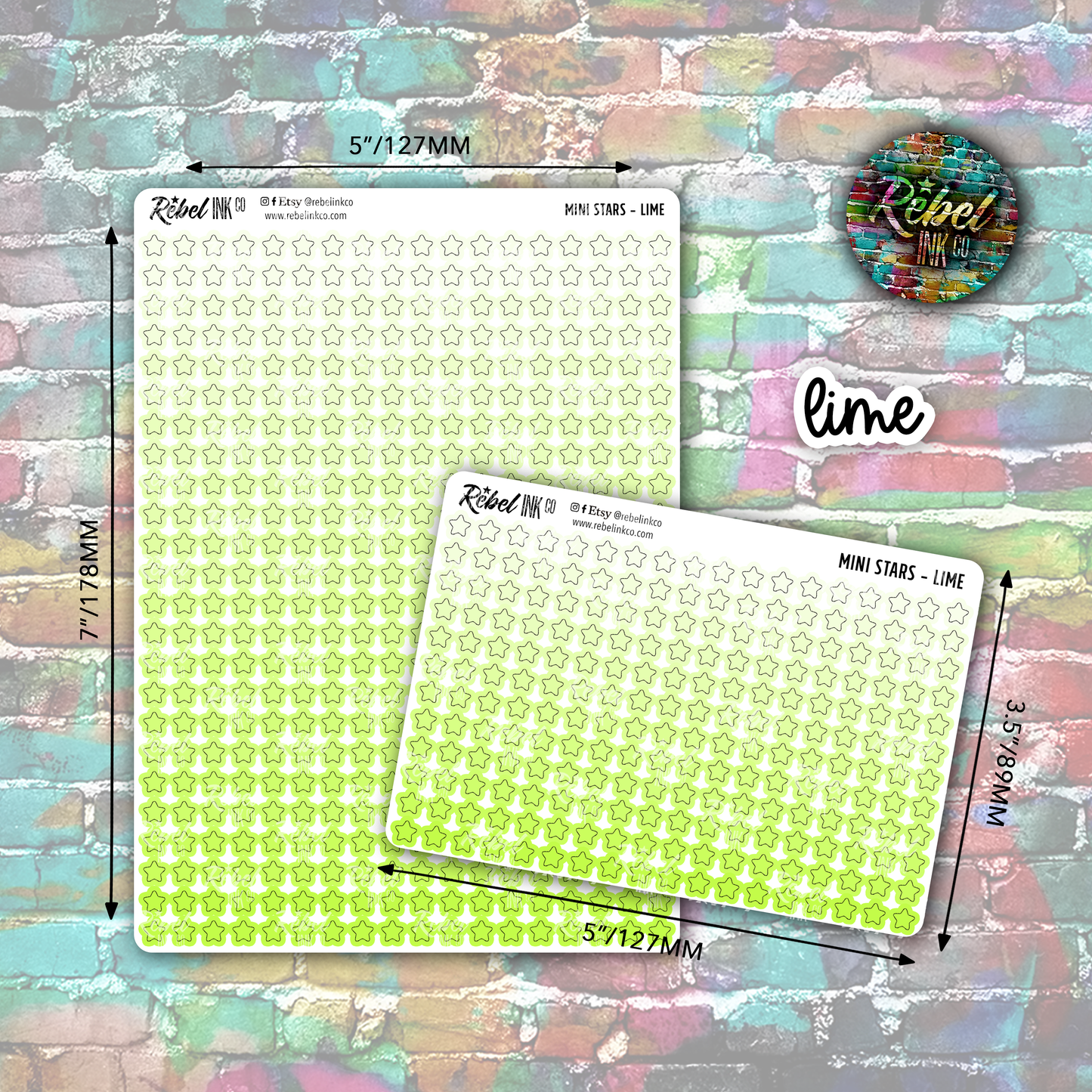 Mini Star Stickers - Half Sheet Rainbow Value Pack