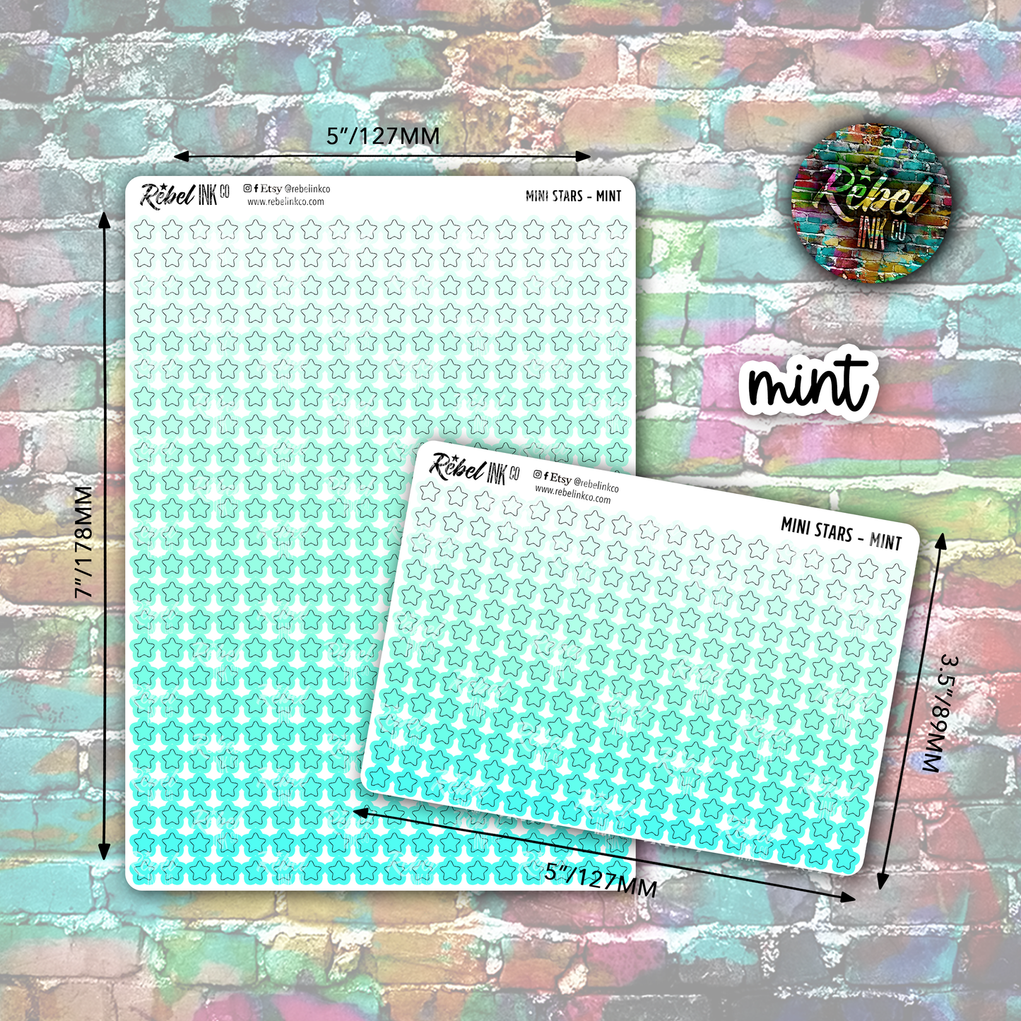 Mini Star Stickers - Full Sheet Rainbow Value Pack