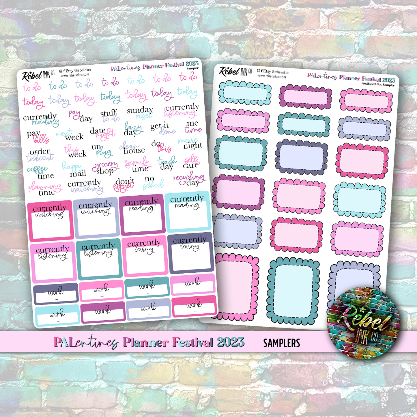 Palentines Planner Festival OFFICIAL - Sampler and Scalloped Boxes