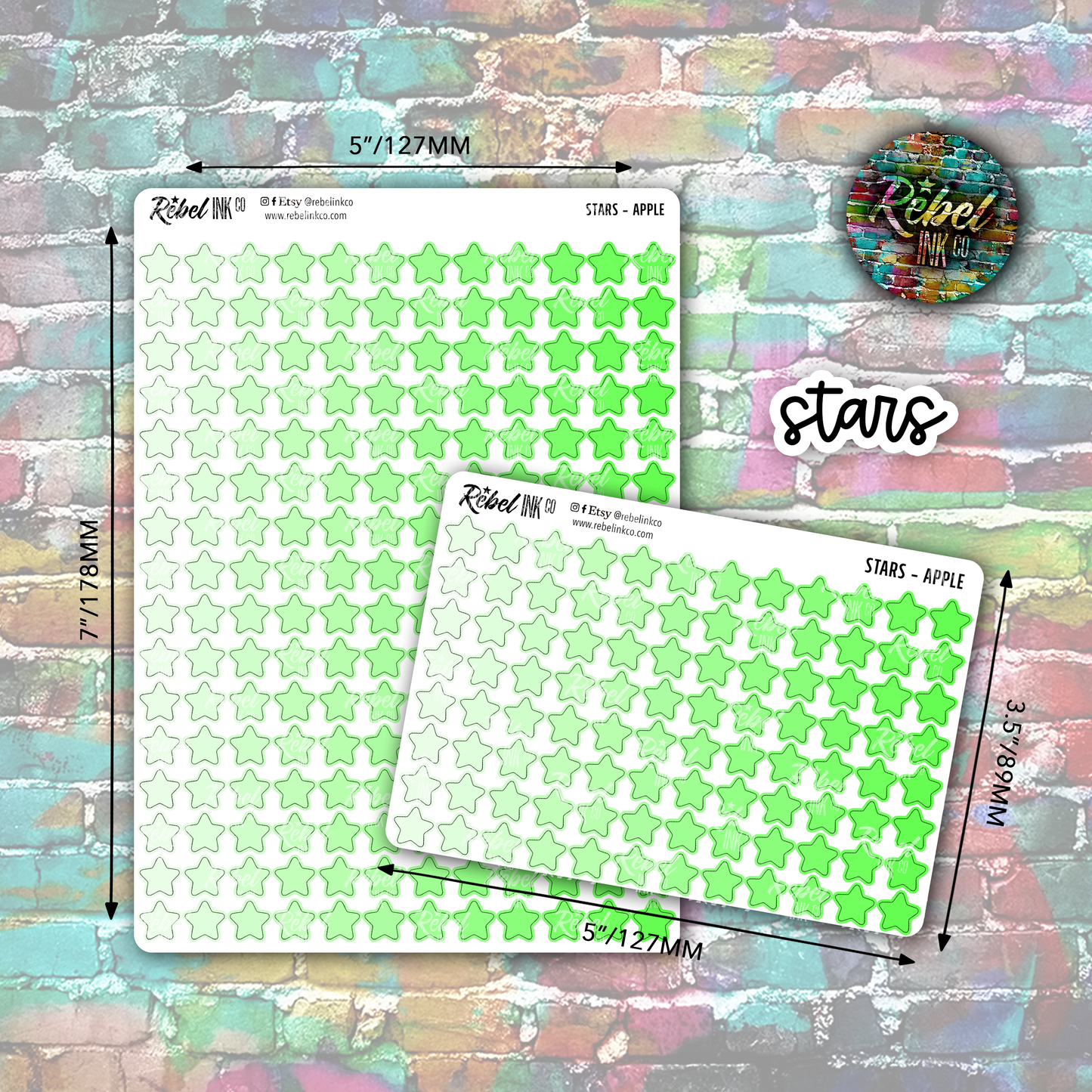 Star Stickers - Apple Ombre