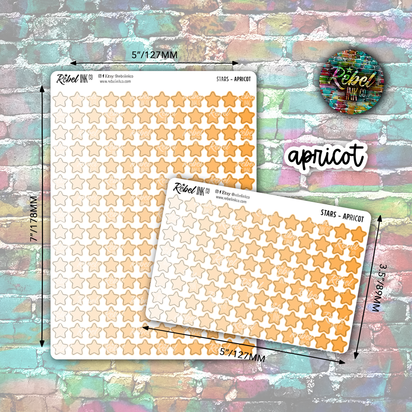 Star Stickers - Half Sheet Rainbow Value Pack