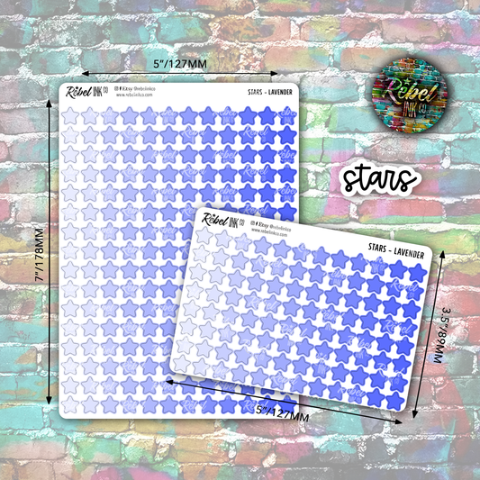Star Stickers - Lavender Ombre