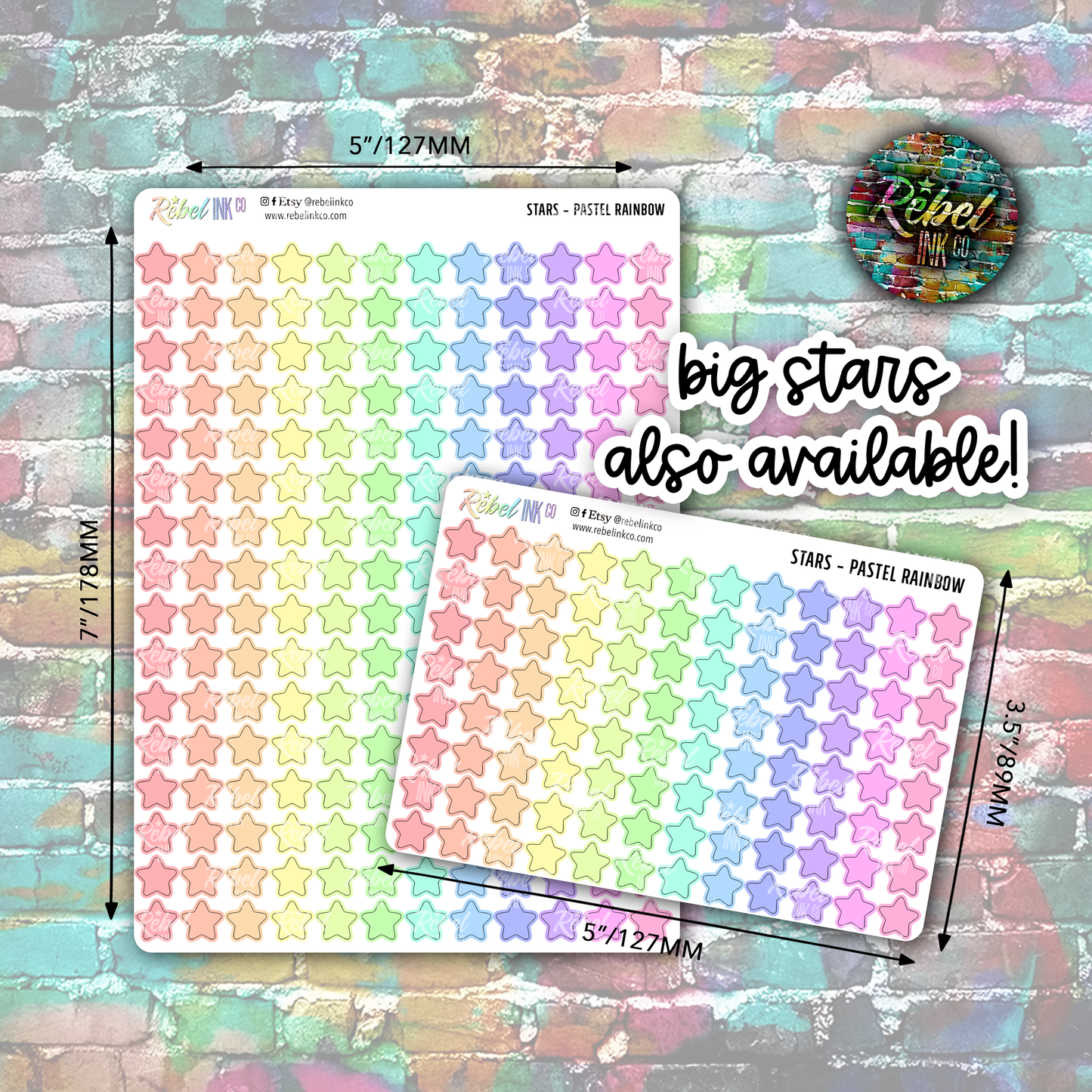 Mini Star Stickers - Lavender Ombre