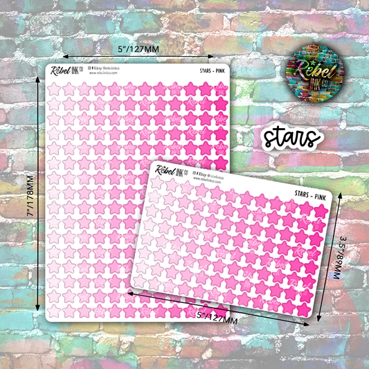 Star Stickers - Pink Ombre