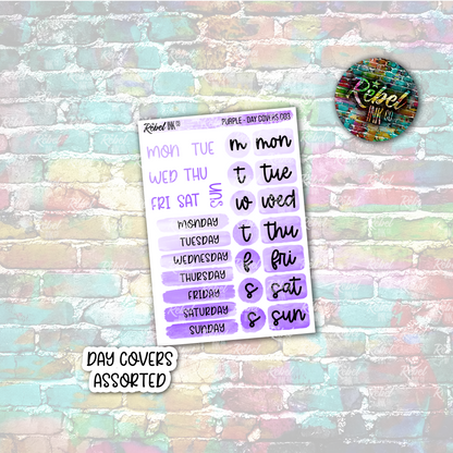 Purple - Day Covers Assorted
