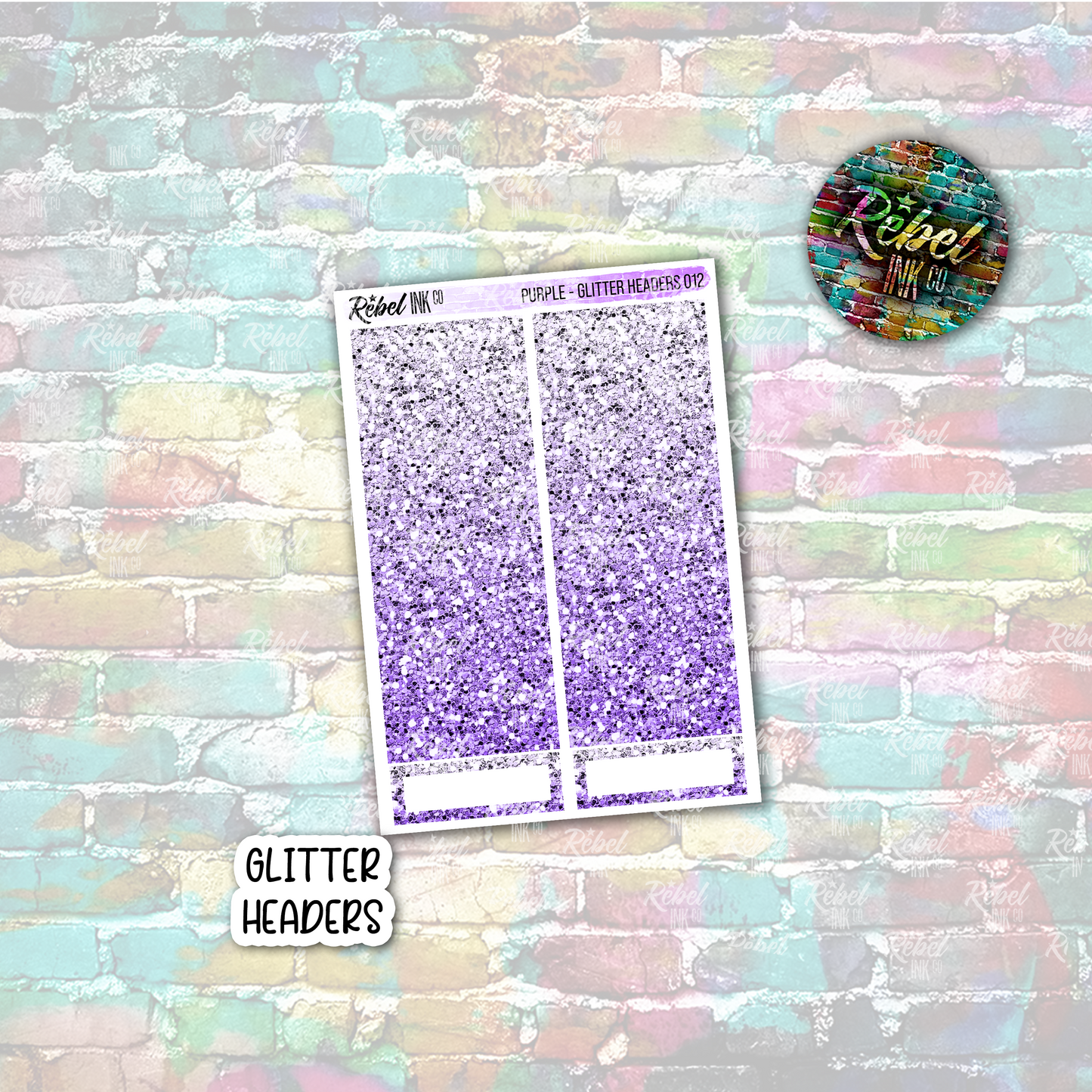 Purple - Glitter Headers