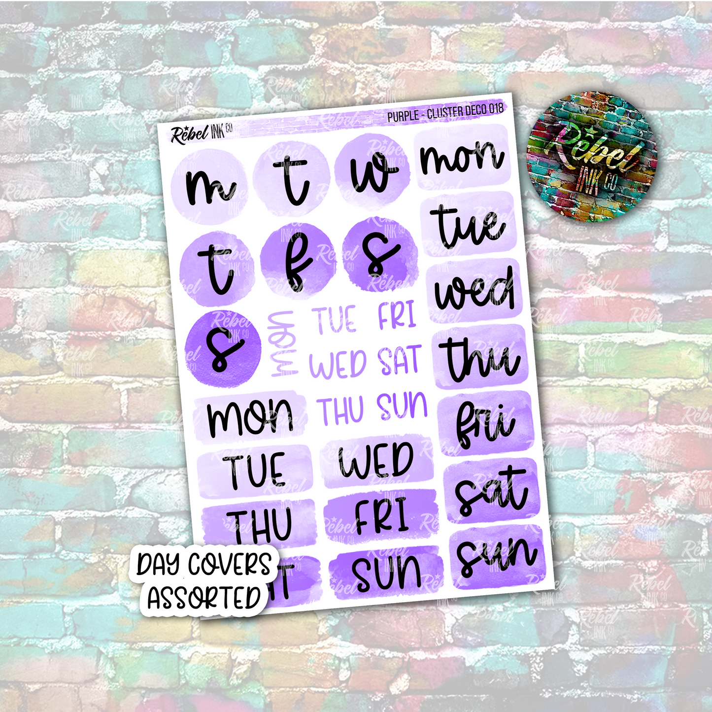 Purple - Day Covers Assorted