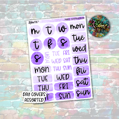 Purple - Day Covers Assorted