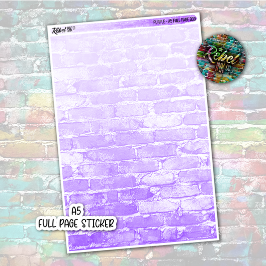 Purple - A5 Full Page Sticker