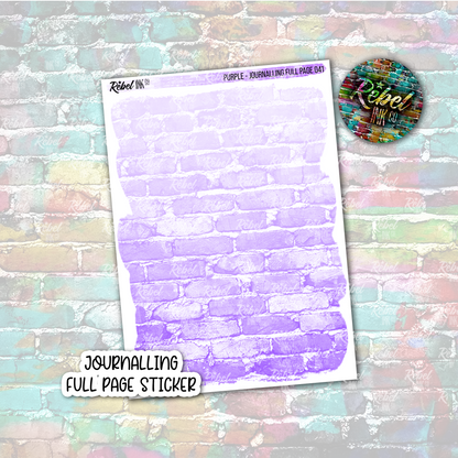 Purple - Journalling Full Page Sticker