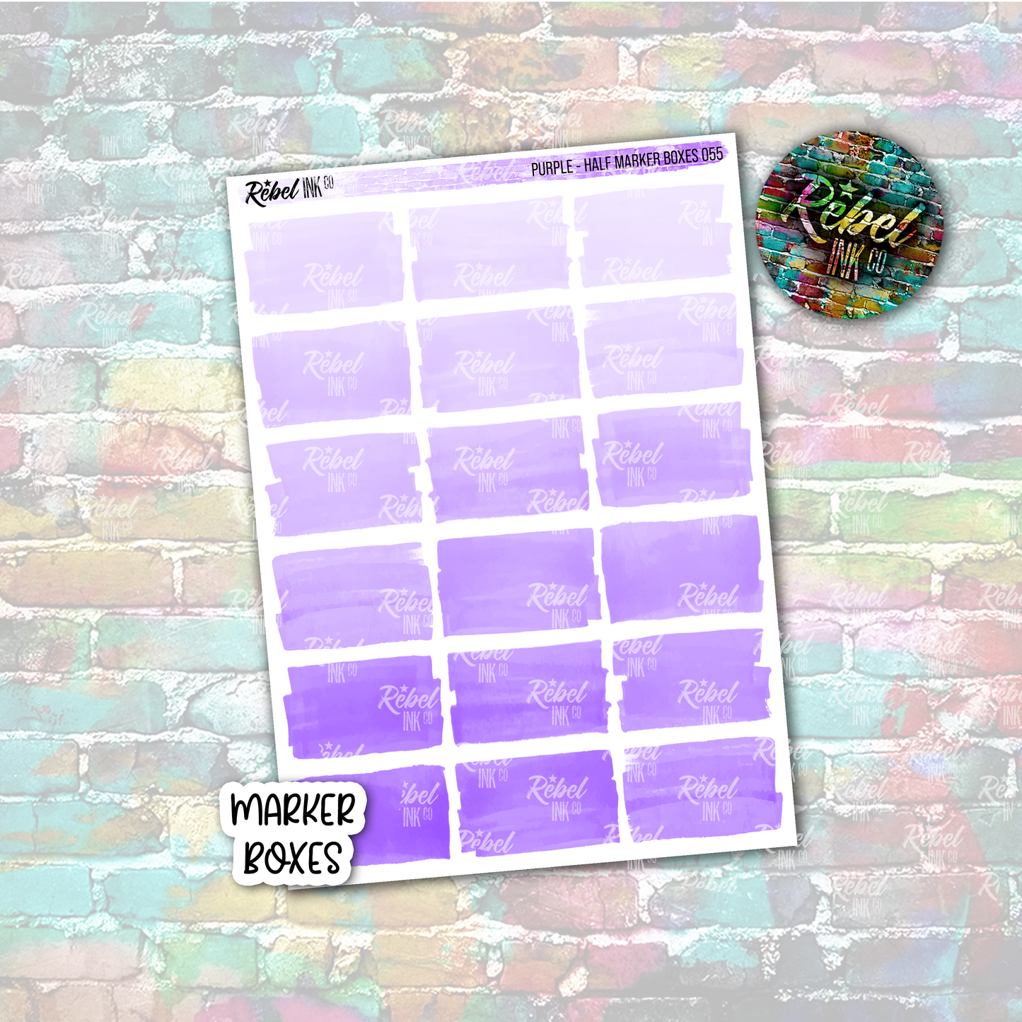 Purple - Marker Half Boxes
