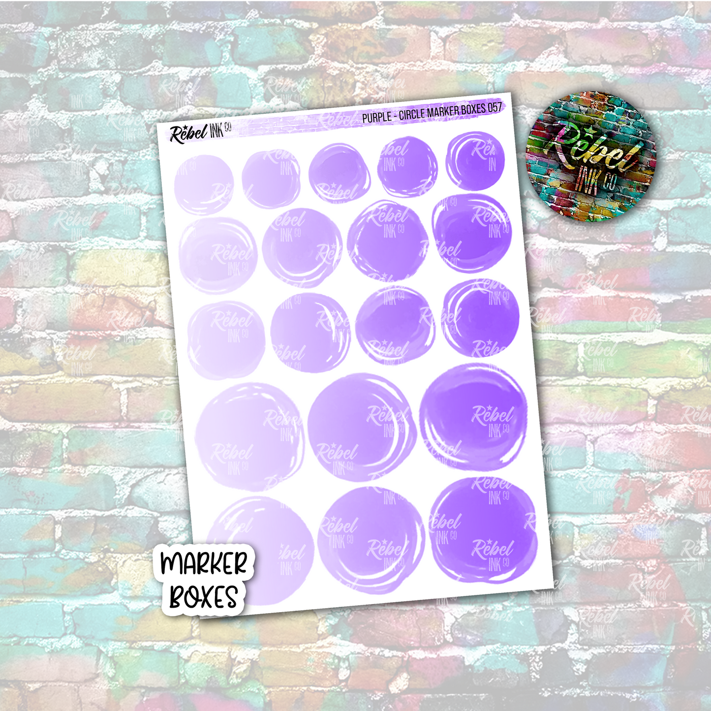 Purple - Marker Circle Boxes