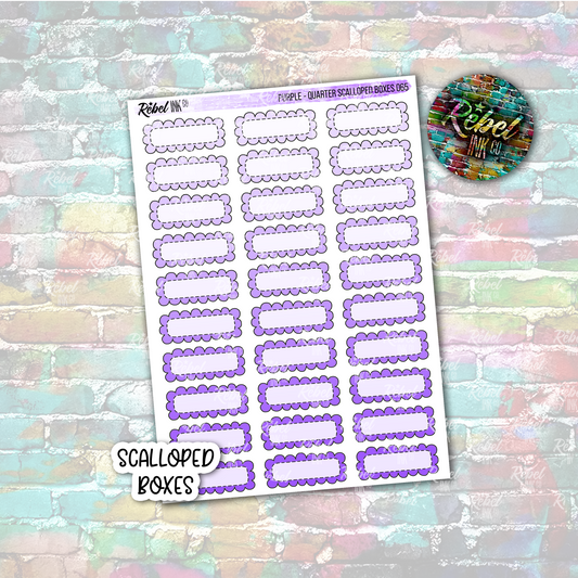 Purple - Scalloped Quarter Boxes