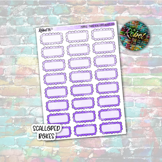 Purple - Scalloped Third Boxes