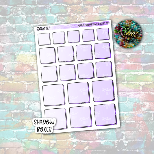 Purple - Shadow Square Boxes
