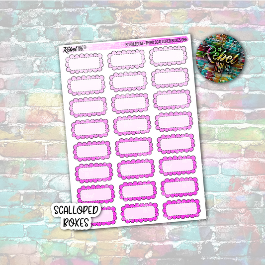 Bubblegum - Scalloped Third Boxes