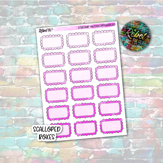 Bubblegum - Scalloped Half Boxes