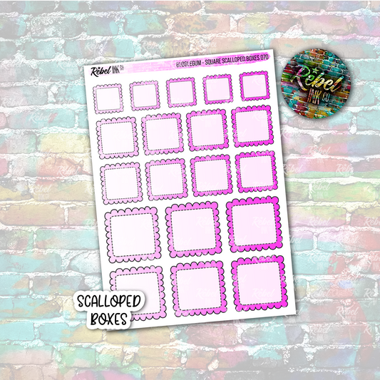 Bubblegum - Scalloped Square Boxes