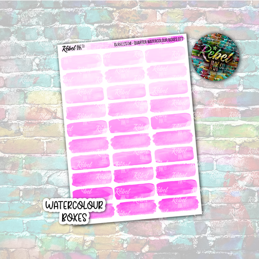 Bubblegum - Watercolour Quarter Boxes