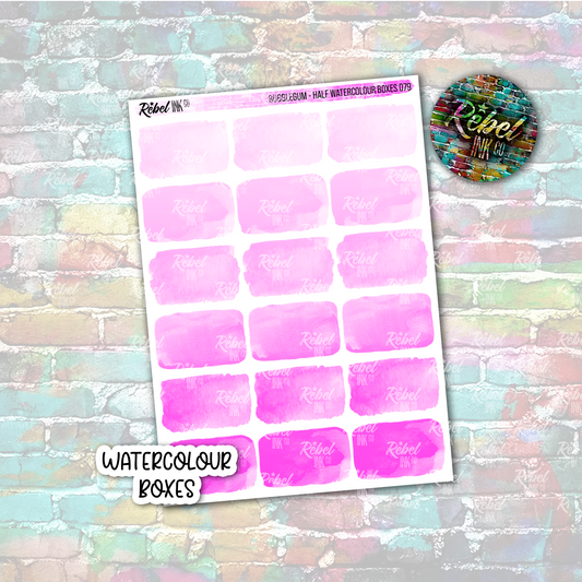 Bubblegum - Watercolour Half Boxes