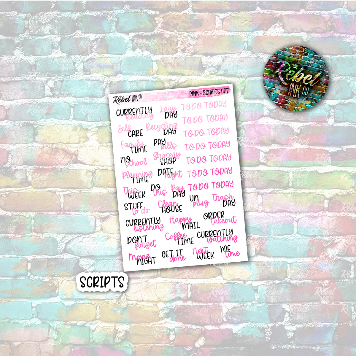 Pink Script 15 Pink - Scripts – rebelinkco