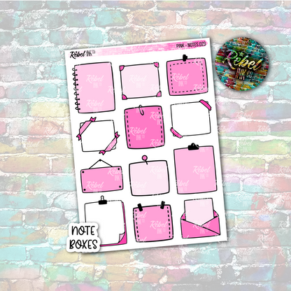 Pink - Note Boxes