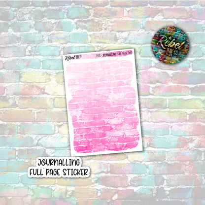 Pink - Journalling Full Page Sticker