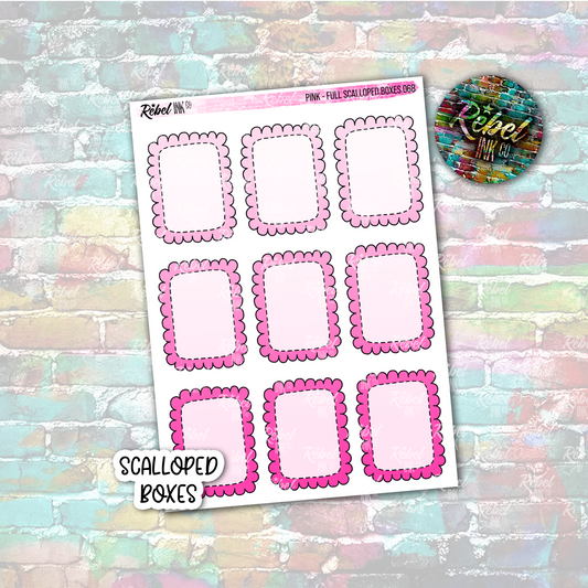 Pink - Scalloped Full Boxes