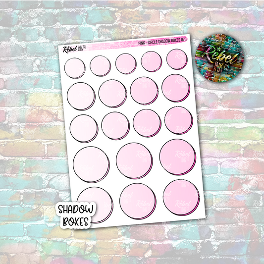 Pink - Shadow Circle Boxes